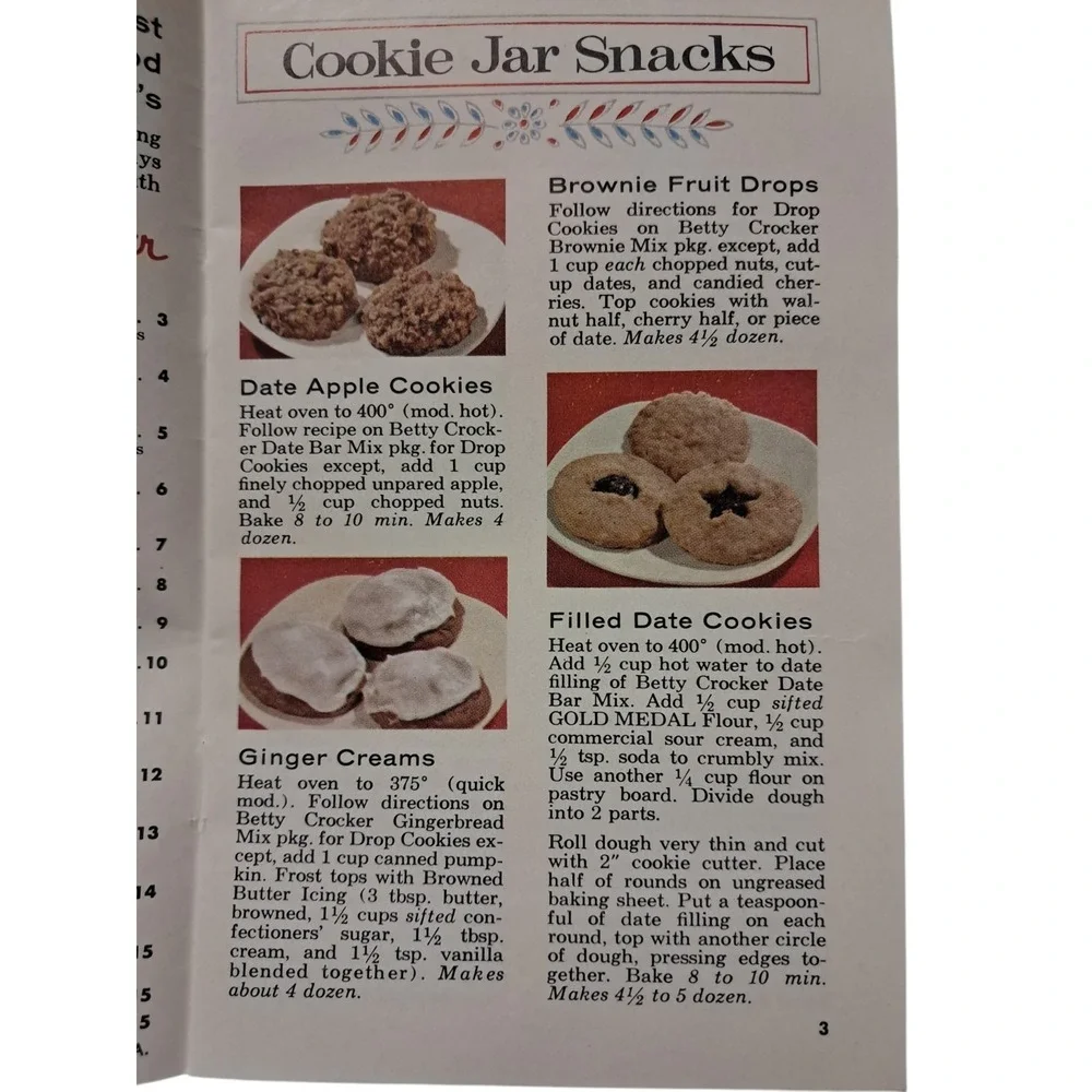 Vintage Betty Crocker's Country Kitchen Cookies Recipes Booklet‎ Printed 1958
